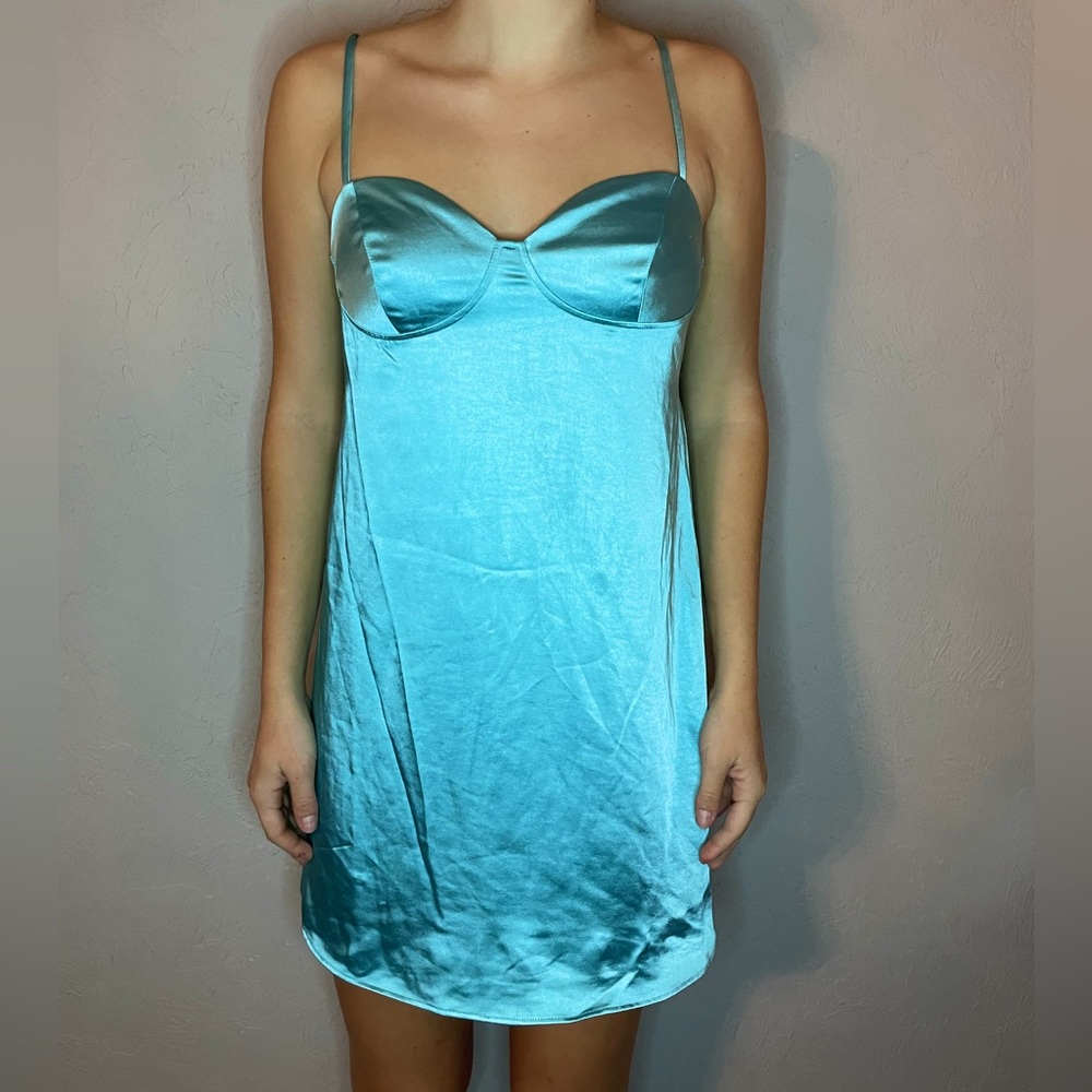 Blue Silk Dress